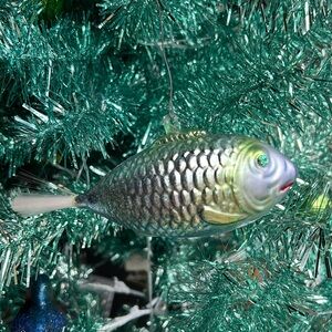 Glittery fish ornament